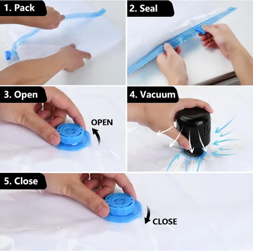 Miniatura 7 de Bomba Eléctrica para Bolsas de Almacenamiento al Vacío Bomba de Vacío de Viaje para Varias Bolsas de Sellado al Vacío Bomba de Aire Portátil Vacpack