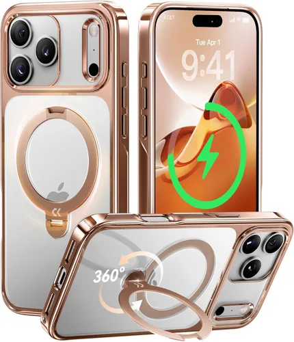 Miniatura 16 de CASEKOO Funda azul cielo brillante para Samsung Galaxy S26 Ultra [soporte magnético giratorio de 360°] [compatible con MagSafe]