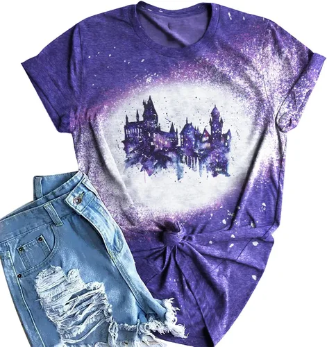 MOUSYA Magic Castle - Camisa divertida de mago para vacaciones familiares, camiseta casual de manga corta para vacaciones