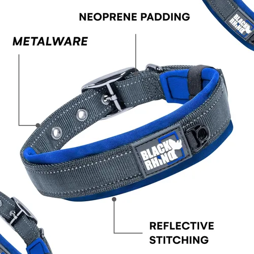 Miniatura 2 de Black Rhino - The Comfort Collar - Collar de perro acolchado de neopreno ultra suave para todas las razas, Collares para perros grandes - Borgoña
