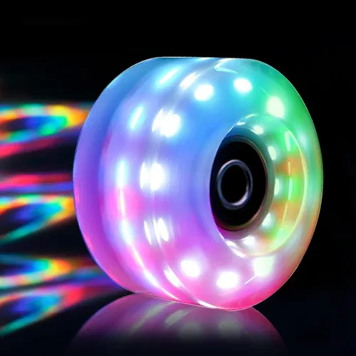 Miniatura 8 de Tanzfrosch Paquete de 8 Ruedas de Patines con Rodamientos Instalados Ruedas Cuádruples con Luz para Patinaje de Doble Fila y Monopatín 82A