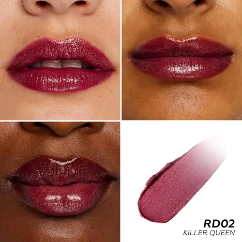 Miniatura 2 de FOCALLURE Lápiz labial brillante hidratante, acabado brillante de perlas, bálsamo labial teñido hidratante con textura cremosa, tinte labial de RD02