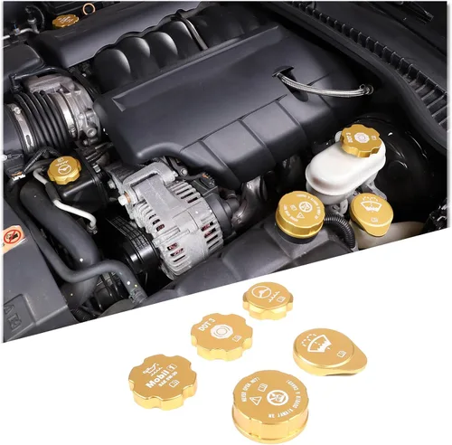 Miniatura 8 de Lcojicep Tapa de aceite del motor, tapa del radiador, tapa de limpiaparabrisas, tapa de líquido de frenos, cubierta de tapa de líquido, compatible