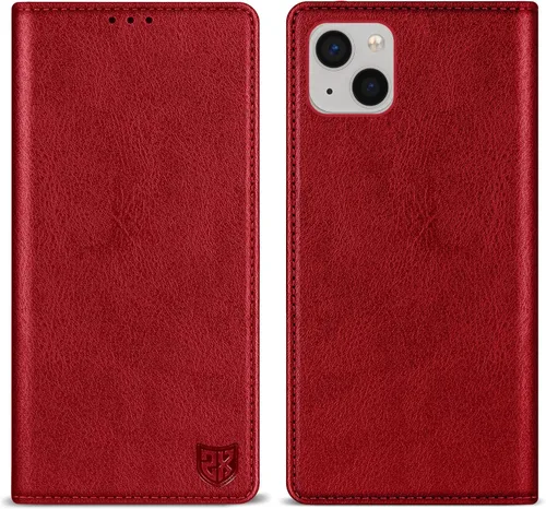 Miniatura 13 de ZZXX Funda tipo cartera para iPhone 13 con bloqueo RFID, soporte de ranura para tarjetas, funda protectora de cuero magnético fuerte plegable