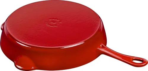 Miniatura 4 de Staub - Sartén tradicional de hierro fundido de 11 pulgadas, color cereza, fabricada en Francia