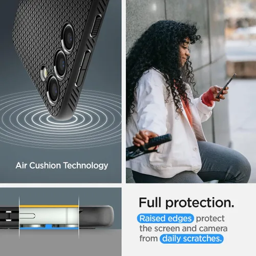 Miniatura 6 de Spigen Liquid Air - Funda diseñada para Galaxy S23 (2023) [protección de grado militar], color negro mate Mate negro
