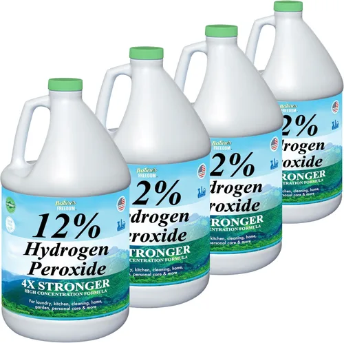 Miniatura 11 de Nature's Freedom 12% de peróxido de hidrógeno, H2O2 de grado alimenticio y agua purificada solamente, solución de 1 galón