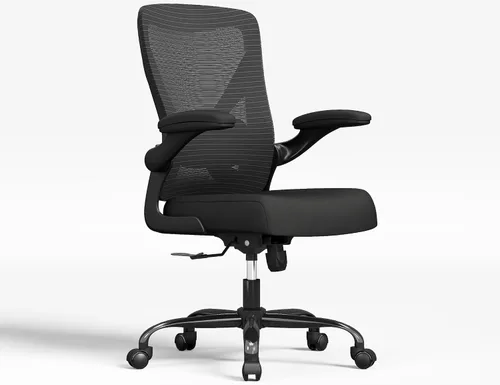 Miniatura 7 de Silla de oficina ergonómica con soporte lumbar, sillas de escritorio ajustables para computadora en casa, juegos y trabajo, sillas de escritorio