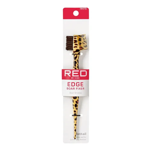 Miniatura 8 de Red by Kiss Ultimate Edge Fixer - Cepillo profesional de pelo de jabalí (100% pelo de jabalí) (BSH28)