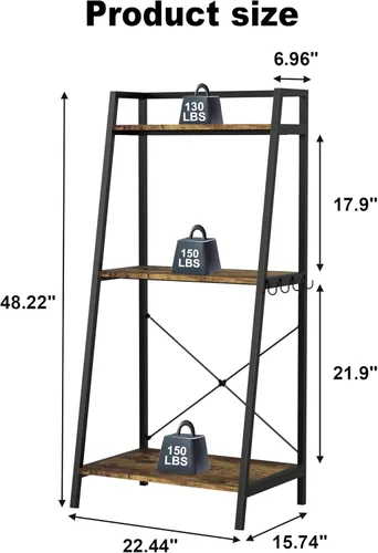 Miniatura 5 de GDLF Soporte para tanque de peces de 5-10 galones con estante para plantas, soporte de acuario de metal con estante de almacenamiento, se adapta a