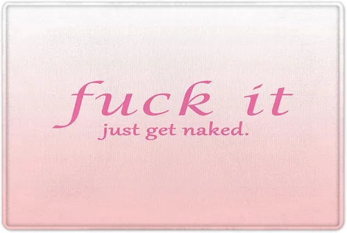 Miniatura 7 de HVEST Fuck It Just Get Naked - Alfombra de baño con palabras divertidas en blanco y negro, para decoración de baño, alfombra de baño antideslizante