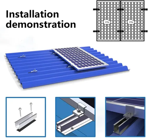 Miniatura 2 de Soportes de montaje en panel solar, soportes Z de aluminio ligero de 4.7 in, para soporte de panel solar, placa trapezoidal, montaje en techo plano