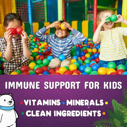 Miniatura 7 de Gomitas de apoyo inmunológico para niños, vitamina C, zinc y equinácea Suplemento diario de gomitas para niños de 4 años en adelante, Vitamina C