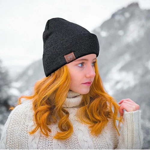 Miniatura 6 de Winter Beanie for Men Women Cold Weather Thermal Fleece Lined Knit Hat Warm Cuffed Stocking Cap