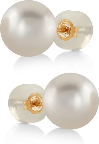 Miniatura 24 de THE PEARL SOURCE White Japanese Akoya Pearl Stud Earrings for Women – Genuine Cultured Pearls, Hypoallergenic Jewelry with Secure 14k Gold Backing