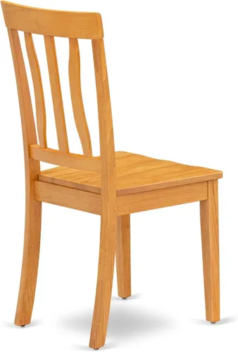 Miniatura 9 de East West Furniture CAAN5-OAK-W - Juego de mesa de comedor moderno de 5 piezas, incluye una mesa rectangular de madera y 4 sillas de comedor, 36 x