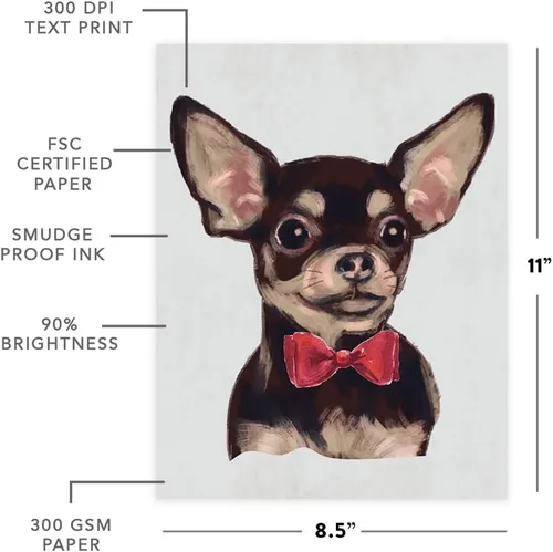 Miniatura 110 de Andaz Press Póster impreso para pared de perro, 8.5 x 11 pulgadas, Bulldog inglés con gafas negras, 1 paquete, regalo de cumpleaños de Navidad, sin
