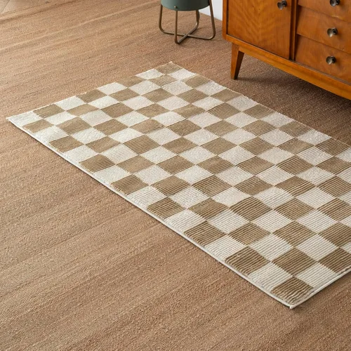 Miniatura 3 de Revival Rugs Gambit - Alfombra lavable a máquina para cocina o dormitorio, 3 x 5 pies, 100% reciclada, certificado Oeko-TEX, pelo mediano, camello
