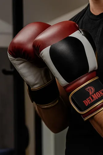 Miniatura 3 de Delmont Guantes de boxeo para hombres y mujeres – Bolsa pesada, guantes de kickboxing, sparring y entrenamiento con acolchado multicapa, soporte