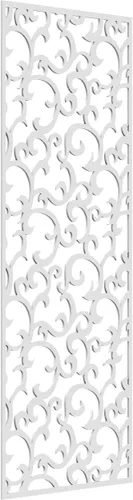 Miniatura 140 de Wheatland Paneles de pared decorativos de madera con calado, 9 3/8 pulgadas de ancho x 24 3/8 pulgadas de alto x 1/4 de alto, nogal