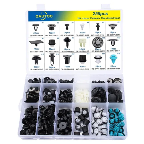 Miniatura 2 de 259 piezas compatibles con Lexus & Camry Corolla Corolla Interior y Exterior Retenedor Clip Clip Surtido