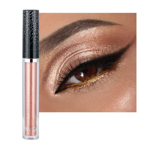 Miniatura 22 de Sombra de ojos líquida con efecto brillante de larga duración, sombra de ojos con pigmento brillante, maquillaje con brillo y purpurina