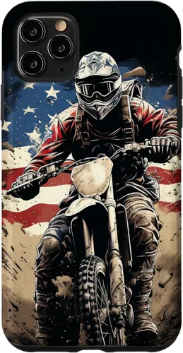 Miniatura 13 de Dirt Bike American Flag Motocross Enduro Biker 4th of July Case for iPhone 17