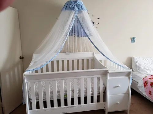 Miniatura 2 de Joylife Baby Netting Baby Toddler Bed Cuna Dome Canopy Netting (Azul)