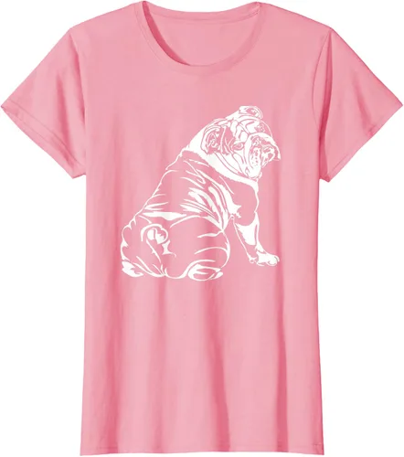 Miniatura 11 de Gracioso Bulldog Inglés playera perro Hund playera regalo, Azul (Heather blue)