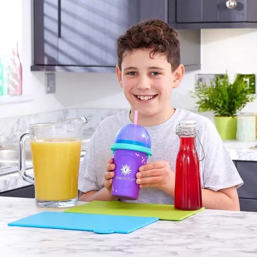 Miniatura 7 de Chill Factor Color Shock Slushy Power Purple - Maker Juguete de cocina exprimidor de granizado reutilizable