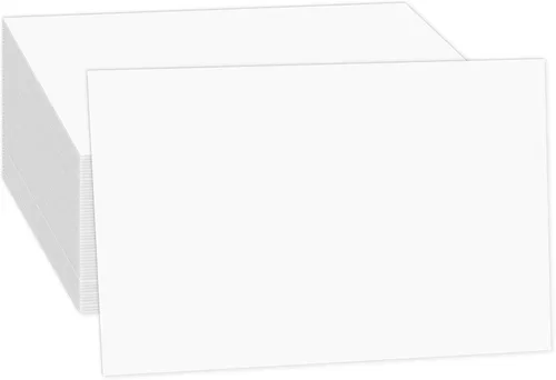 Miniatura 12 de Goefun - Tarjetas de papel kraft marrón de 4 x 6 pulgadas, paquete de 100 tarjetas de índice sin rayas de 80 libras para invitaciones, negocios