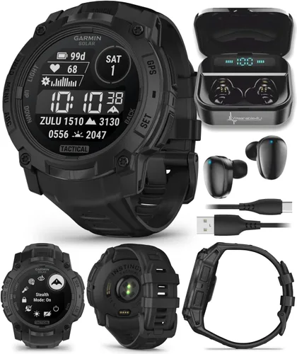 Miniatura 5 de Garmin Instinct 3 Edición Táctica, Pantalla de Carga Solar, 45mm, Reloj Inteligente GPS Resistente para Exteriores con Soporte de Balística
