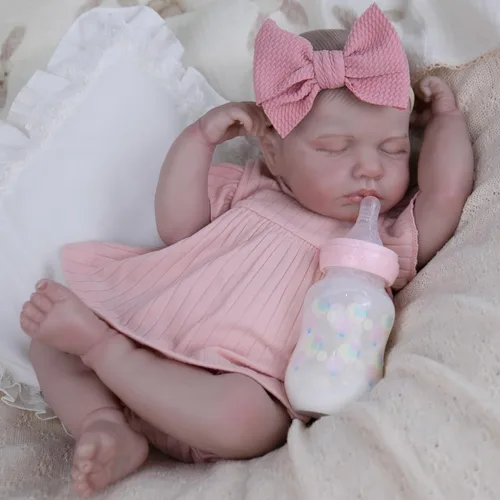 Muñecas Reborn de bebé realistas - Muñecas recién nacidas durmiendo realistas de 20 pulgadas con cuerpo suave. Muñecas de bebé de la vida real para