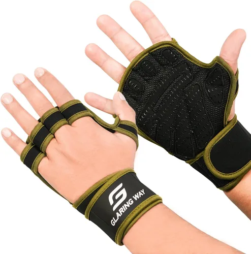 Miniatura 9 de Guantes de levantamiento de peso acolchados de neopreno Glaring Way para hombres y mujeres - Guantes de entrenamiento ventilados para atletas