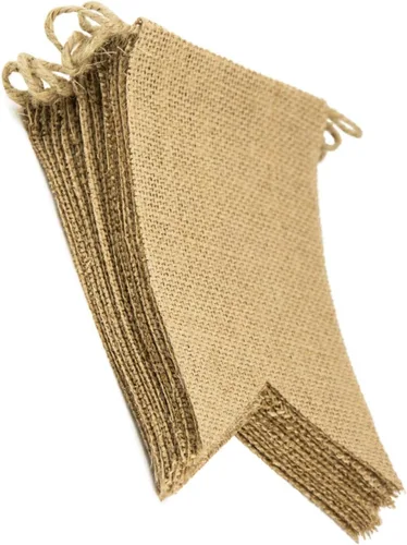 Kit de 15 banderas de arpillera para bricolaje, pancarta de boda de bricolaje, banderines de arpillera de bricolaje, diseña tu propia bandera,
