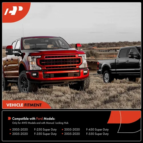 Miniatura 2 de A-Premium Actuador de buje de bloqueo manual 4WD delantero, conjunto de enlace de eje compatible con Ford F-250 Super Duty 2005-2020, F-350 Super