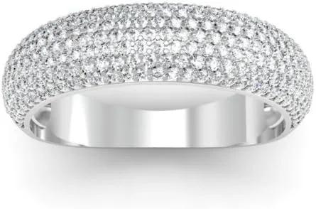 Miniatura 2 de Dazzlingrock Collection Anillo de boda de oro de 18 quilates con diamante redondo de 0,90 quilates