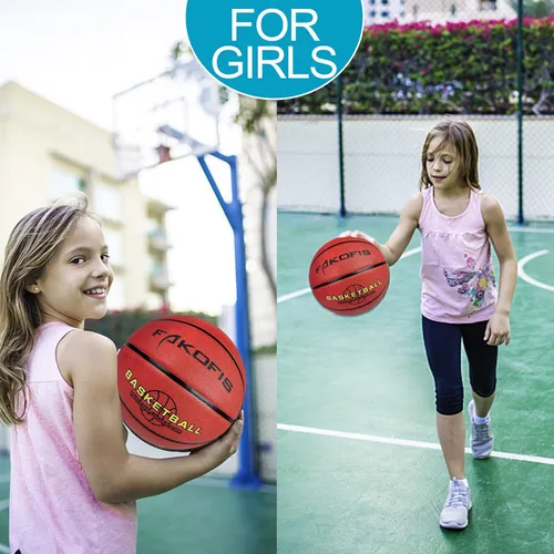 Miniatura 6 de Baloncesto para niños y niñas de 3/5 (22 pulgadas/27.5 pulgadas), baloncesto de goma de alta calidad para interiores y exteriores, para niños