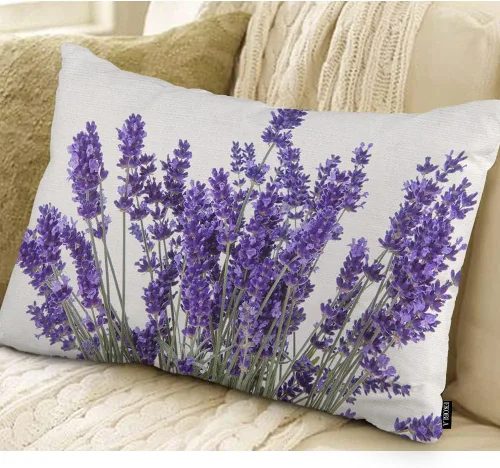 Miniatura 2 de EKOBLA Fundas de almohada de flores de lavanda, fundas de almohada moradas perfumadas florales cuadradas, fundas de almohada para sofá, dormitorio