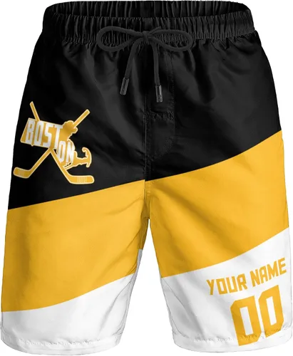 Miniatura 8 de Custom Hockey Men's Shorts Gifts for Men Casual City Youth Fans Sport Beach Shorts Add Name & Number Quick Dry