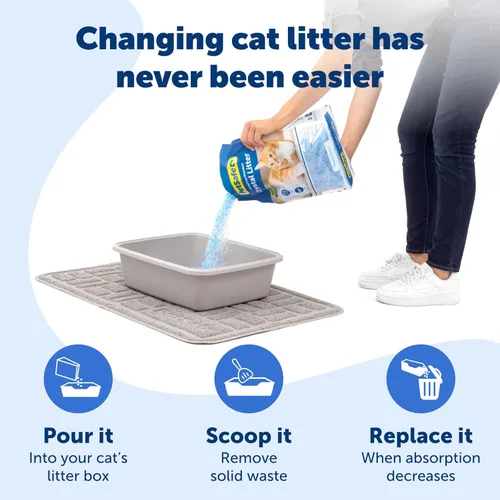 Miniatura 4 de PetSafe ScoopFree Arena de Cristal Premium para Gatos - Cristales Universales de Sílice Ultra-Absorbentes para Caja de Arena - Control de Olores No
