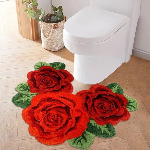 Miniatura 25 de USTIDE Alfombra de girasol esponjosa, alfombra suave y lanuda de flores, hecha a mano, alfombras modernas, lavables, para sala de estar, lavandería