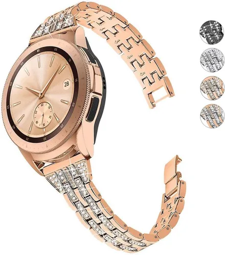 Miniatura 9 de Correa compatible con Samsung Galaxy Watch 6/6 Classic/Galaxy Watch 5/5 Pro / 4/4 Classic/Active 2, correa de repuesto de metal de acero con Oro