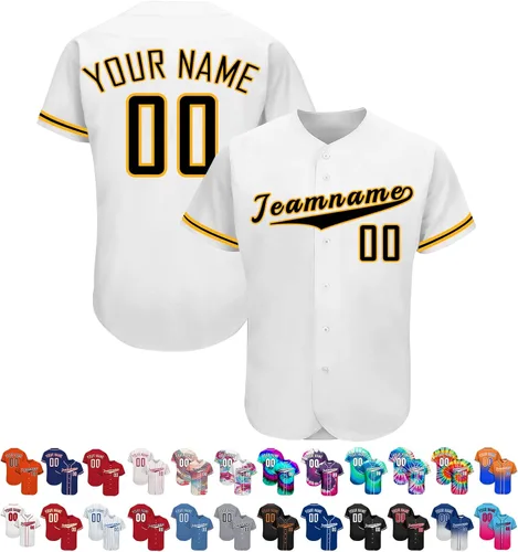Camiseta de béisbol personalizada con nombre del equipo y números impresos personalizados, uniformes deportivos para hombres, mujeres, jóvenes