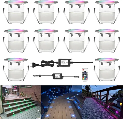 Miniatura 7 de Luces LED para terraza al aire libre con fotocélula blanca cálida Φ1.18 pulgadas, bajo voltaje, 12 V CC, IP67, impermeable, eléctrica, con cable