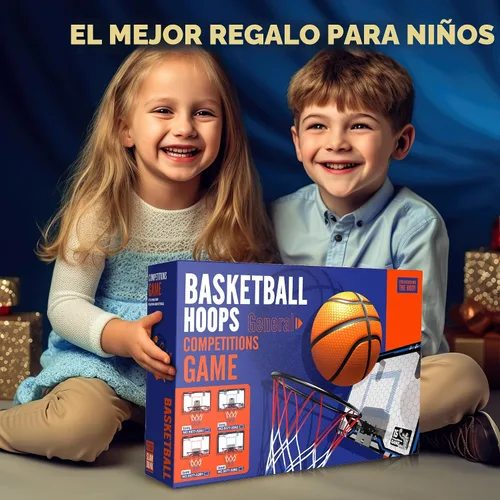 Miniatura 6 de HopeRock Indoor Mini Basketball Hoop for Kids, Basketball Hoops Over The Door with LED Lighting, Mini Hoop with Scoreboard & 3 Balls, Basketball