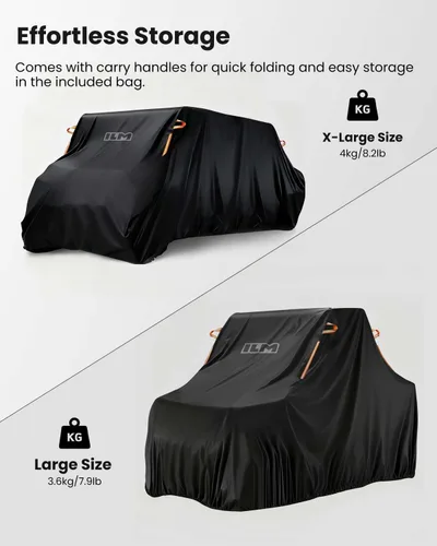 Miniatura 6 de ILM Funda UTV Impermeable y a Prueba de Viento con Protección para Todo Clima Compatible con Can Am, Polaris, Rhino, Kawasaki, Hisun, Modelos de 2-3