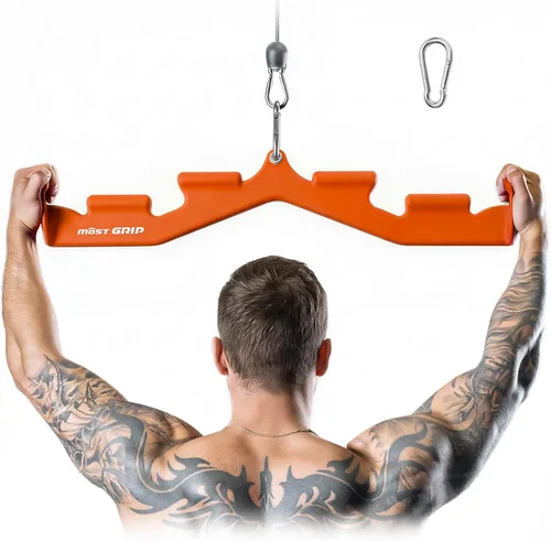 Miniatura 7 de Barra de tracción dorsal MOST GRIP con 6 asas ergonómicas, accesorios de tracción dorsal de agarre neutral para entrenamiento de toda la espalda