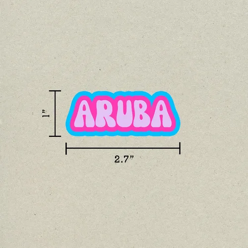 Miniatura 2 de Aruba - Adhesivo de viaje, varios colores, vinilo para botella de agua para laptop, Places I've Been, calcomanía de equipaje de moda, inspiración