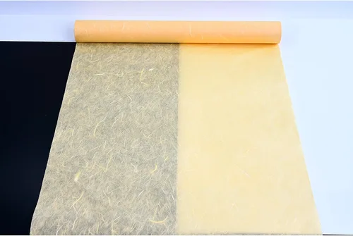 Miniatura 7 de Papel de morera coreano HanJi con textura de fibra natural, envoltura de regalo, papel tapiz decorativo UnYong-Ji rollo marrón 21.3 in x 65.6 ft